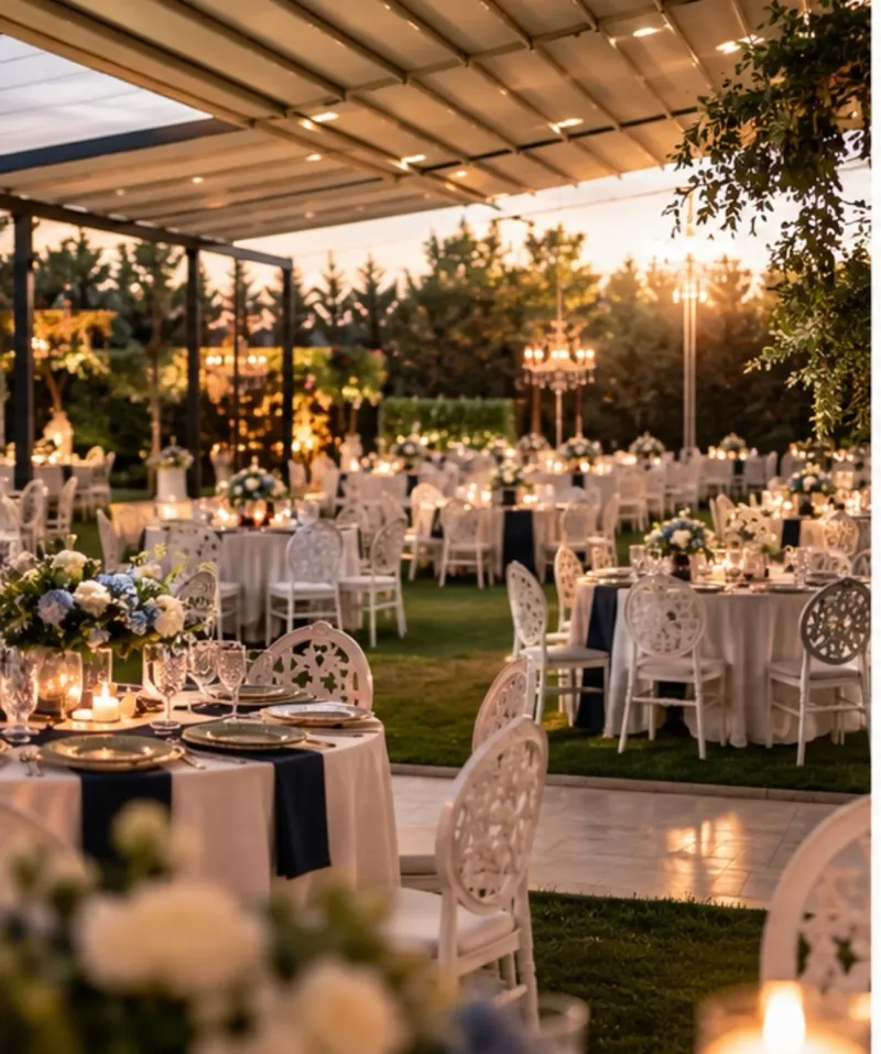Pergola altında akşam düzeni